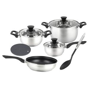 Batería De Cocina Marmicoc Bali Inoxidable Acero 9 Piezas