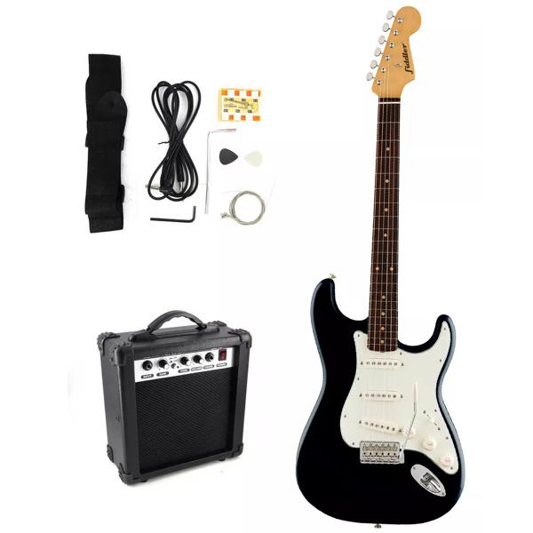 Combo Guitarra Eléctrica Negra + Amplificador Fiddler Color Negro
