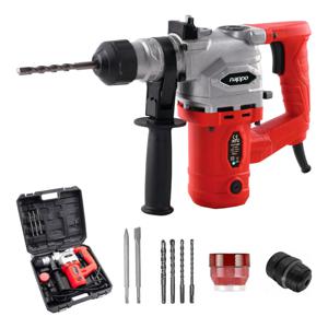 Rotomartillo Nappo 1500w 850rpm 50hz Maletín Accesorios Color Rojo