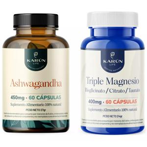 Pack Relax: Ashwagandha + Triple Magnesio - 120 Capsulas- Karun Life