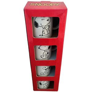 Set 4 Tazones Colección Snoopy