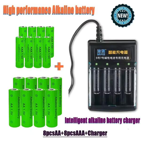 Pack Pilas Recargables (8 AA + 8 AAA) 1,5V + Cargador