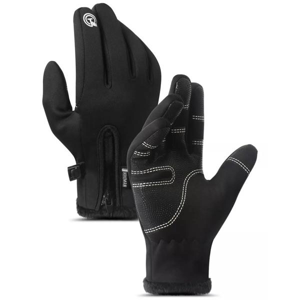 Guantes Cuero Térmicos Impermeables Touch Para Moto/bici