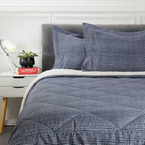 Plumón Estampado Sherpa Casanova 2 Plazas Azul