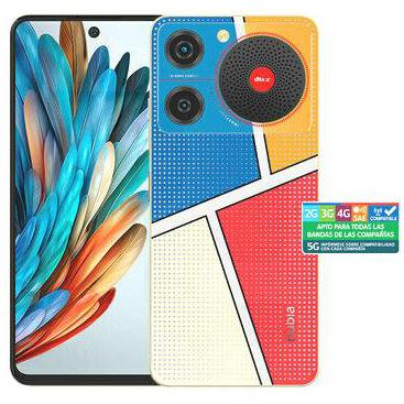 Celular ZTE Nubia Music Pop Art 128GB/4GB Azul/Rojo Liberado