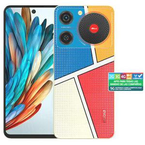 Celular ZTE Nubia Music Pop Art 128GB/4GB Azul/Rojo Liberado