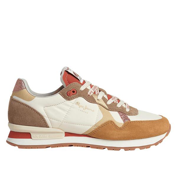 Zapatillas Mujer Pepe Jeans Beige London Brit Print Lux