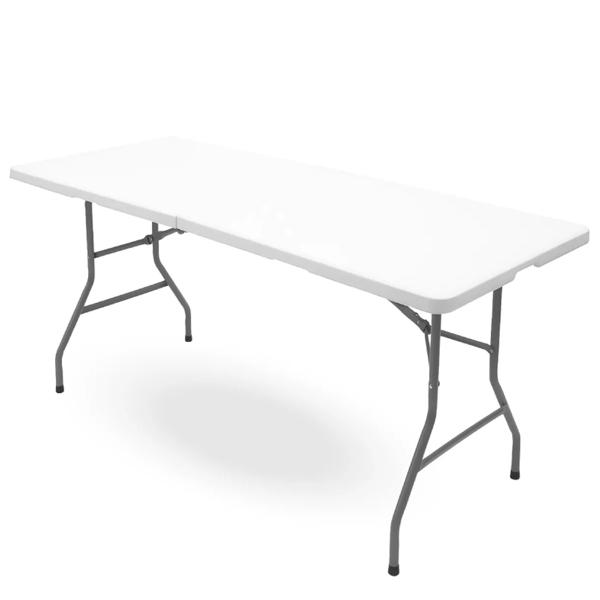 Mesa Plegable Blanca 180 Cm Tipo Maleta Home & Design