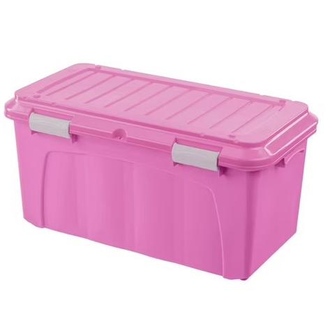 Baúl 90L Plástico Rosado Megaforte