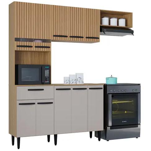 Kit Cocina 10 Puertas Dora Damasco/ripado/Off White