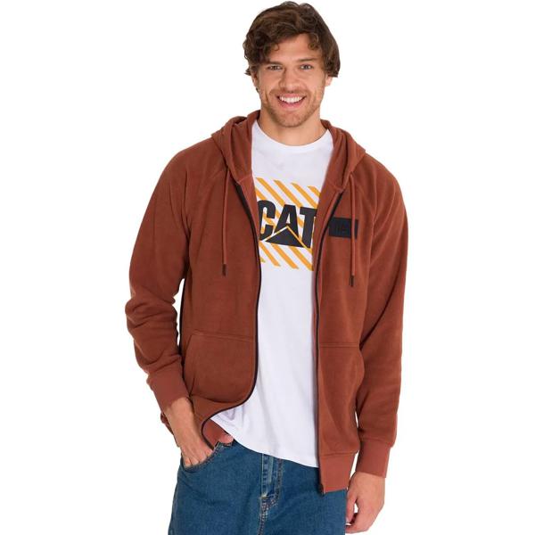Polar Microfleece Full Zip Hombre Terracota CAT