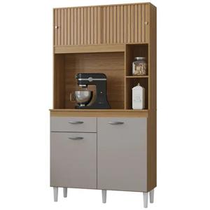 Kit Cocina 4 Puertas Duda Damasco/ripado/Off White