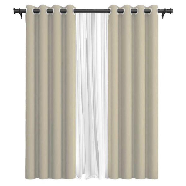 Cortina Blackout Vincenzi Tela + Velo 140 x 220 cm Beige