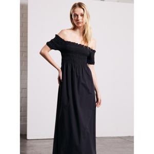 Vestido Bardot Manga Corta con Panal