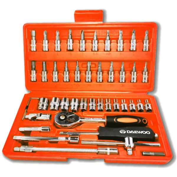 Kit Set De Herramientas Dados Daewoo Dahts046-d 46 Piezas