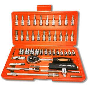 Kit Set De Herramientas Dados Daewoo Dahts046-d 46 Piezas