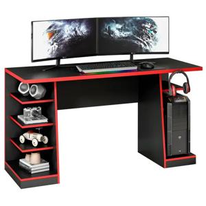 Escritorio Gamer Tetris Negro/Rojo Home Mobili