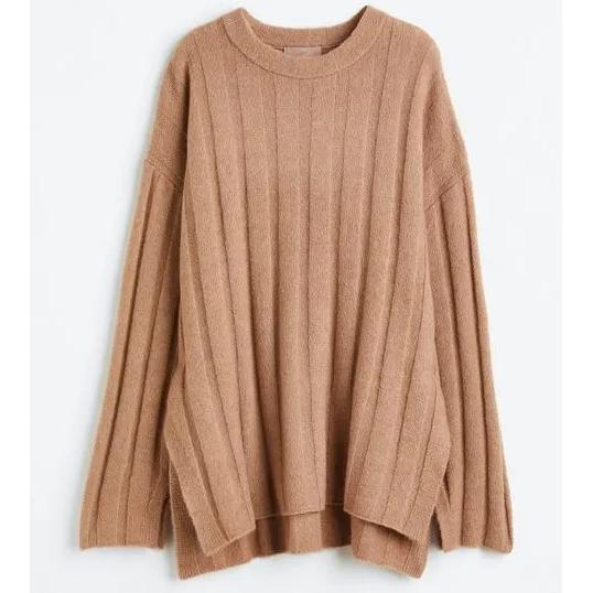 Sweater Oversize en Punto Acanalado HyM