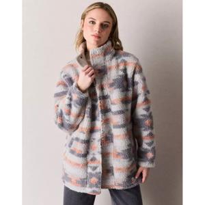 Sherpa Tejido Botones Snaps Brandeados al Tono Reef