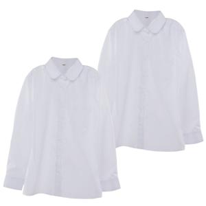 Pack 2 Blusa Escolar Niña Talla 14 y 16 Crescendo