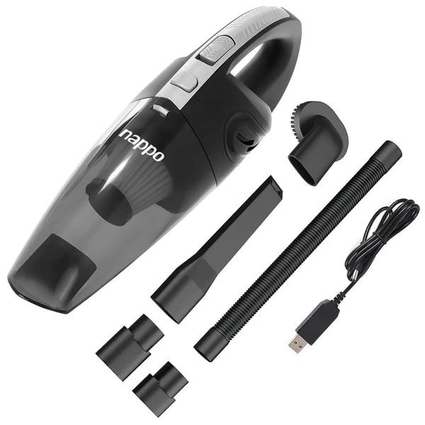 Aspiradora Inalámbrica De Mano Nappo 50w Batería Recargable Color Negro