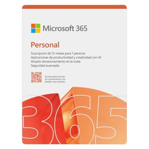 Microsoft 365 Personal (1 Persona, Suscripción 12 Meses, Word, Excel, Power Point...)