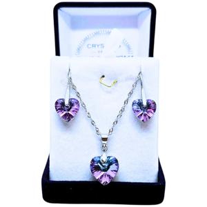 Conjunto Set Plata Italiana 925 Con Cristales De Swarovski®