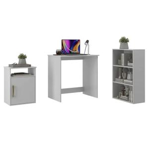 Set Escritorio + Librero + Kardex Compacto Blanco