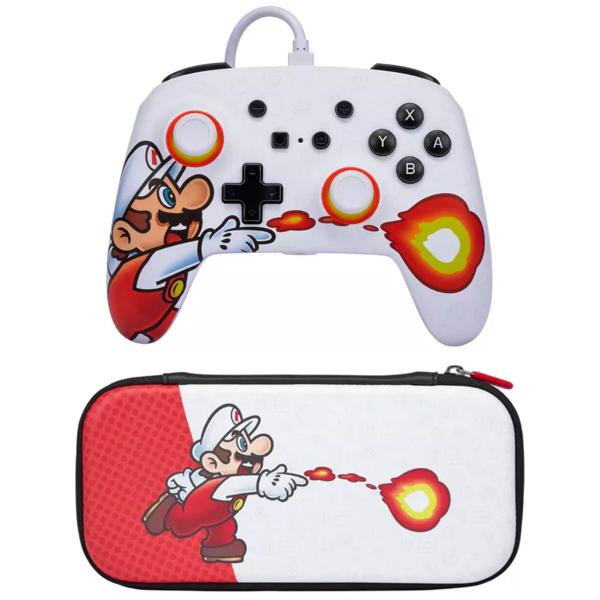 Control Nintendo Switch + Case Mario Fireball