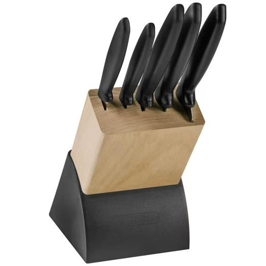 Juego 5 Cuchillos de Acero Inoxidable con Soporte Tramontina