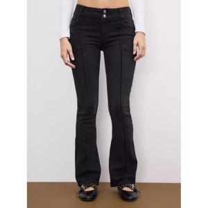 Jeans Flare Dos Botones Tiro Bajo