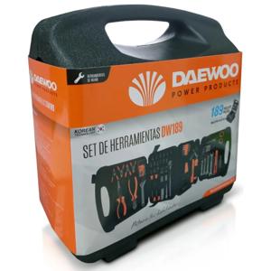Set De Herramientas Manuales 189 Pzas Daewoo + Maletin Dw189