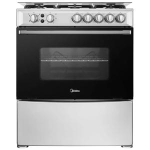 Cocina A Gas 5 Quemadores Silver Midea