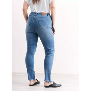 Jeans Skinny con Basta y Roturas Cyan
