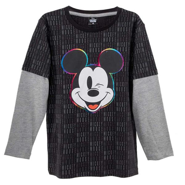 Polera Manga Larga de Algodón Niño Mickey