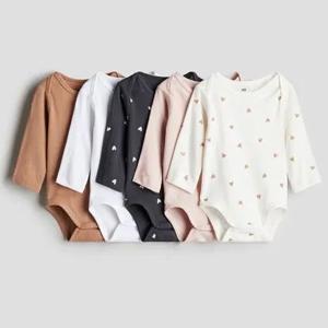 Pack de 5 Bodies Manga Larga H&M