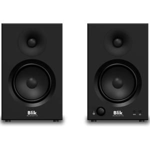 Par Parlantes Hi-fi Bluetooth Blik Bookshelf One Color Negro