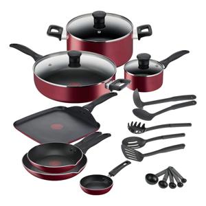 Bateria de Cocina Antiadherente Easy Care 20 PCS Rojo Tefal