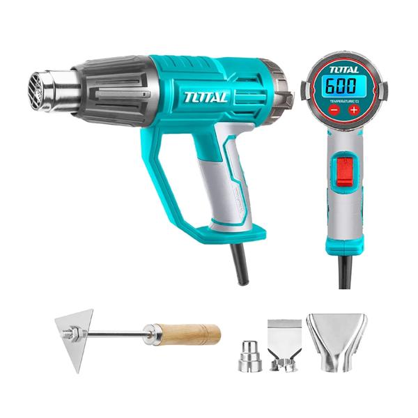 Pistola de Calor Industrial 2000w 600°c + 4 Accesorios TOTAL