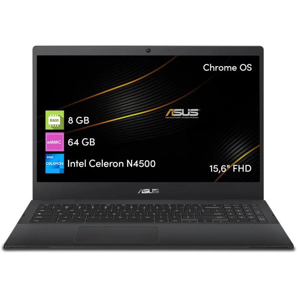 Notebook Chromebook Asus Celeron 8gb 64gb 15.6' Fhd Chromeos
