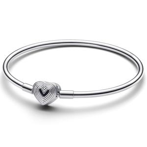 Brazalete Rígido Cierre Corazón Radiante Pandora