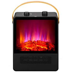 Calefactor Efecto Chimenea Negro 1800W