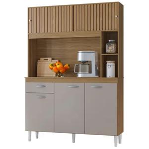 Kit Cocina 5 Puertas Duda Damasco/ripado/Off White