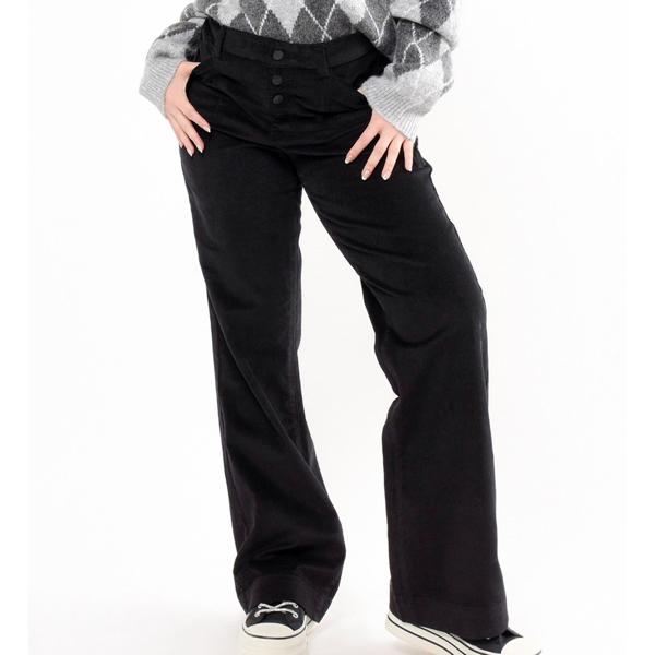 Pantalón Cotelé Mujer Black Wide