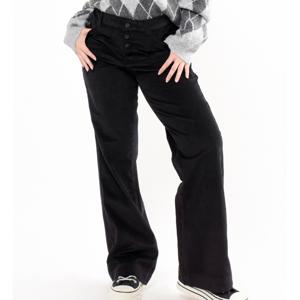 Pantalón Cotelé Mujer Black Wide