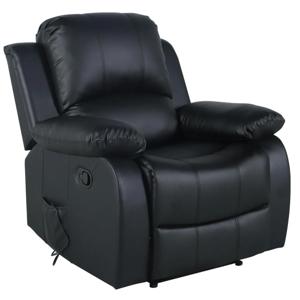 Sillón Reclinable Masajeador Calentador 1 cuerpo Atlanta 91x101x94 cm Negro