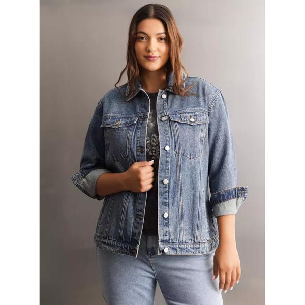 Chaqueta Trucker Denim Botones