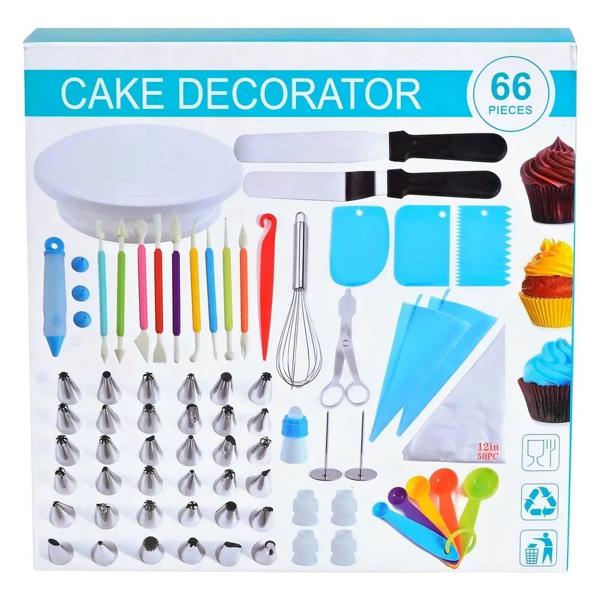 Set Repostería Plato Giratorio Pastelería Decoración 66 Pcs