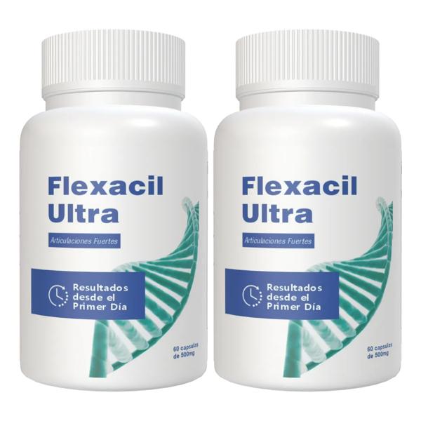 Flexacil Ultra Suplemento 2 Frascos De 60 Cápsulas 500mg