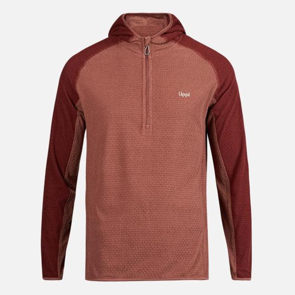 Poleron Hombre Jacaranda Nano-f 1/4 Zip Terracota Lippi